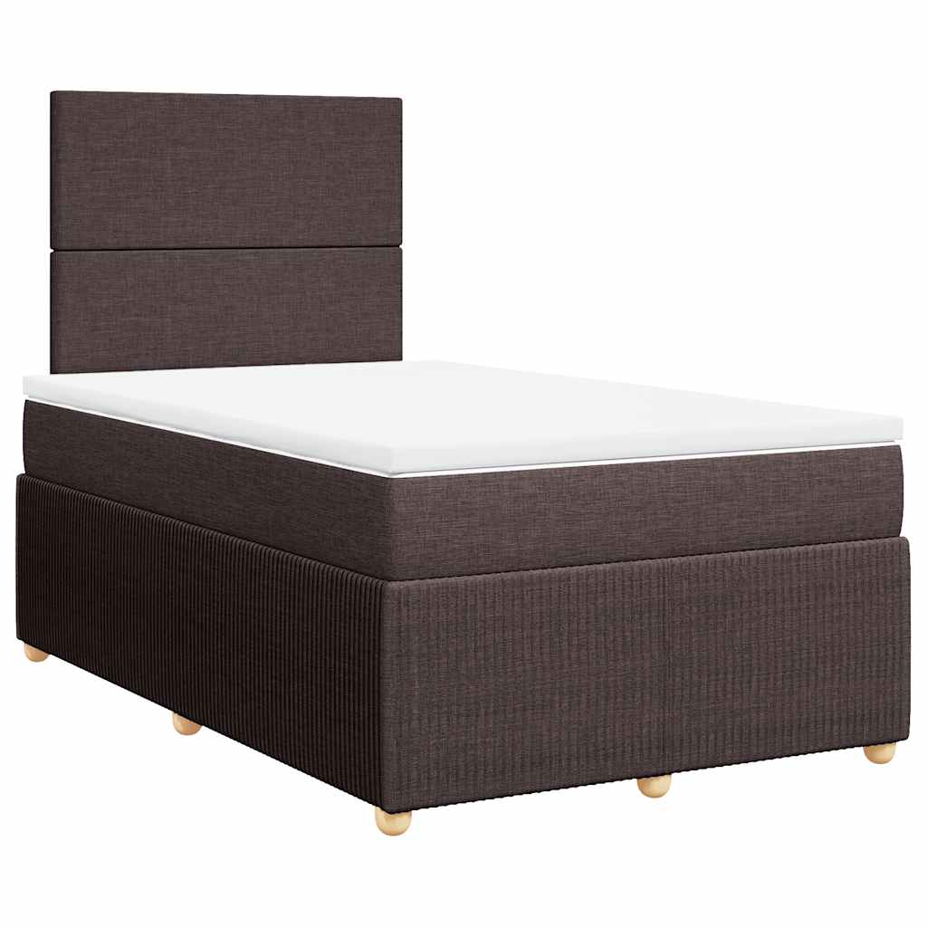 Boxspringbett Mit Matratze Stoff Dunkelbraun