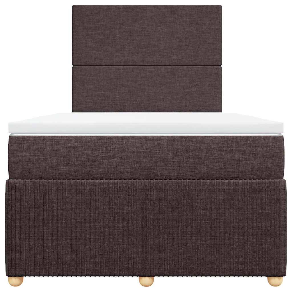 Boxspringbett Mit Matratze Stoff Dunkelbraun