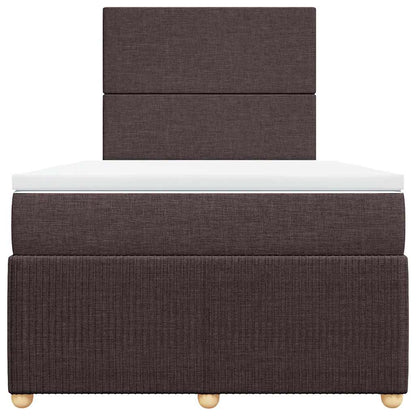 Boxspringbett Mit Matratze Stoff Dunkelbraun