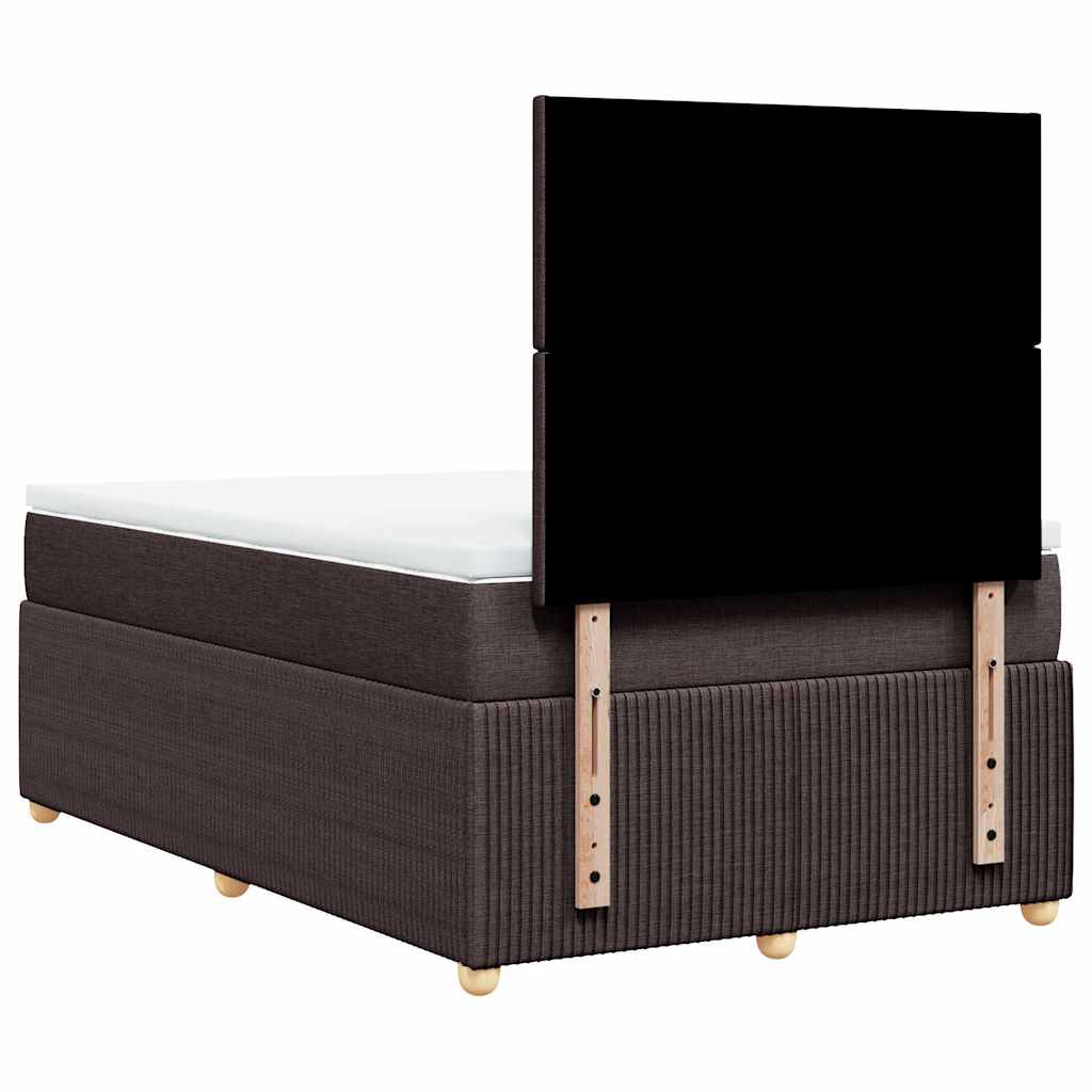 Boxspringbett Mit Matratze Stoff Dunkelbraun