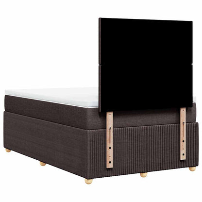 Boxspringbett Mit Matratze Stoff Dunkelbraun