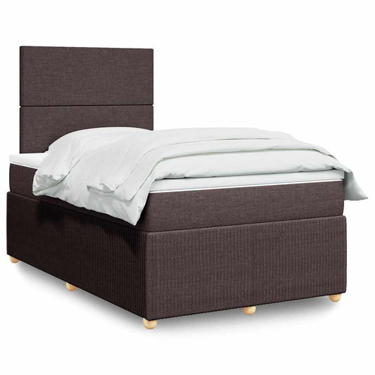 Boxspringbett Mit Matratze Stoff Dunkelbraun