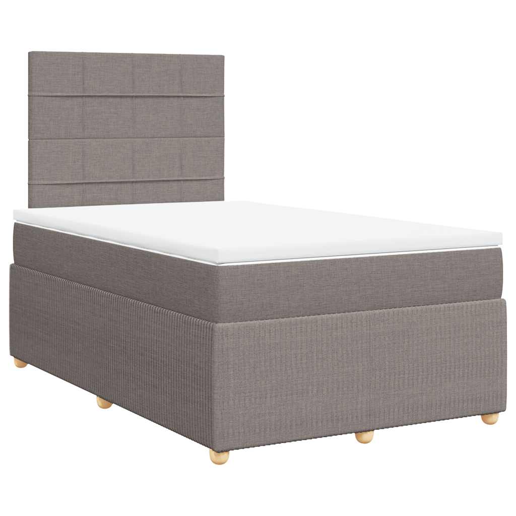 Boxspringbett Mit Matratze Stoff Taupe