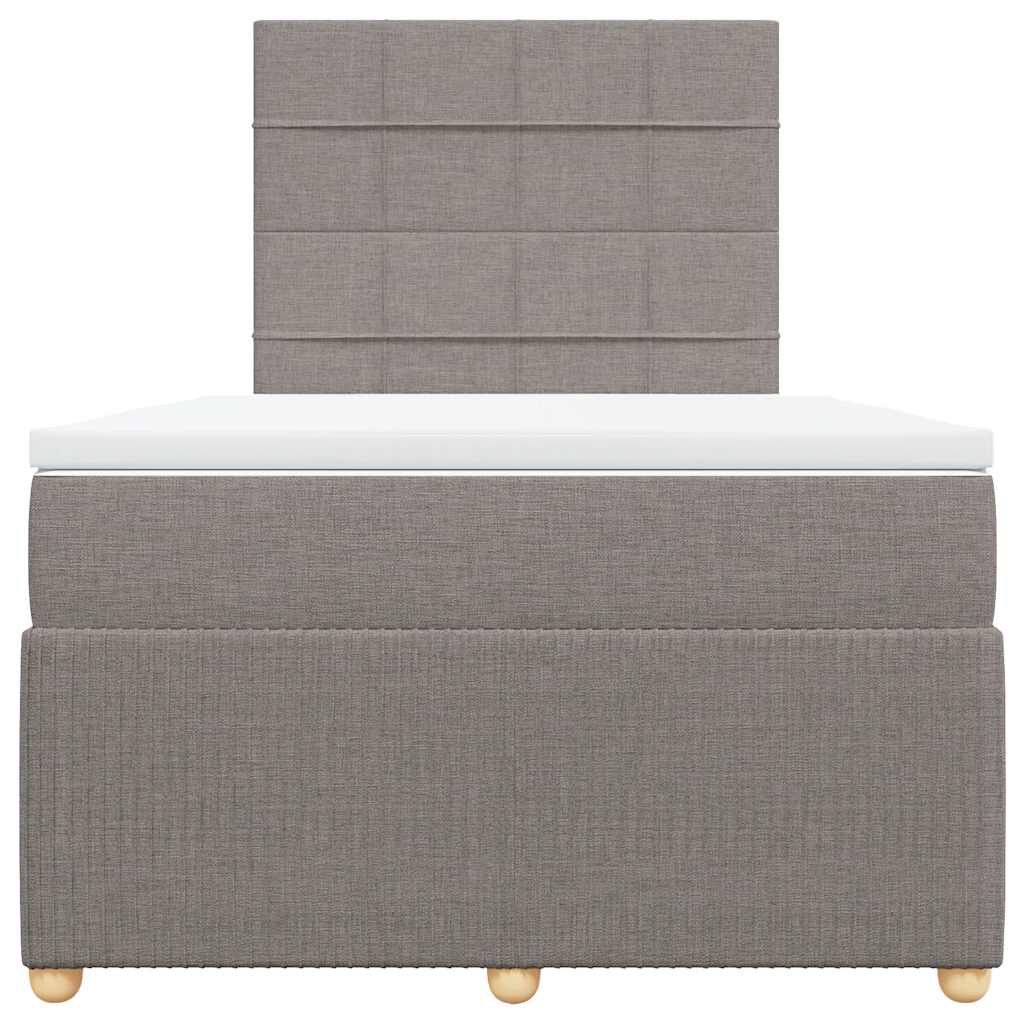 Boxspringbett Mit Matratze Stoff Taupe