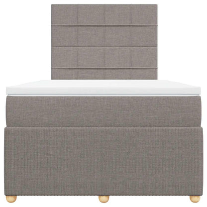 Boxspringbett Mit Matratze Stoff Taupe