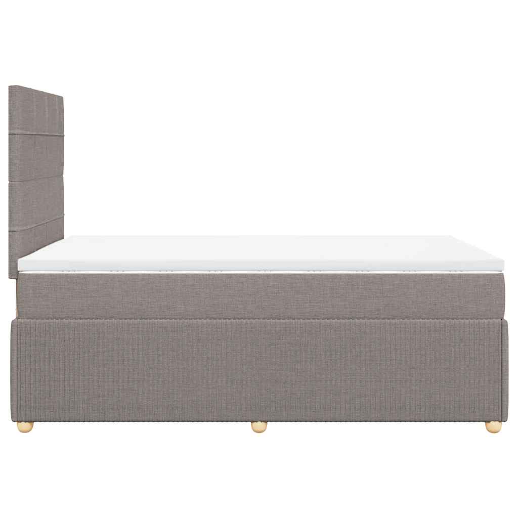 Boxspringbett Mit Matratze Stoff Taupe