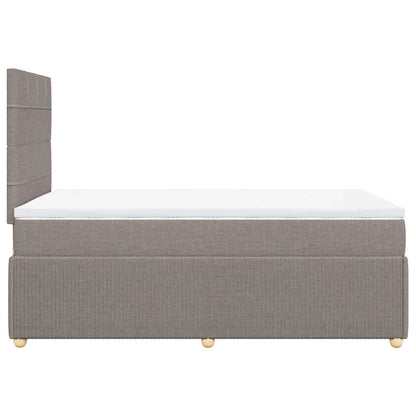 Boxspringbett Mit Matratze Stoff Taupe