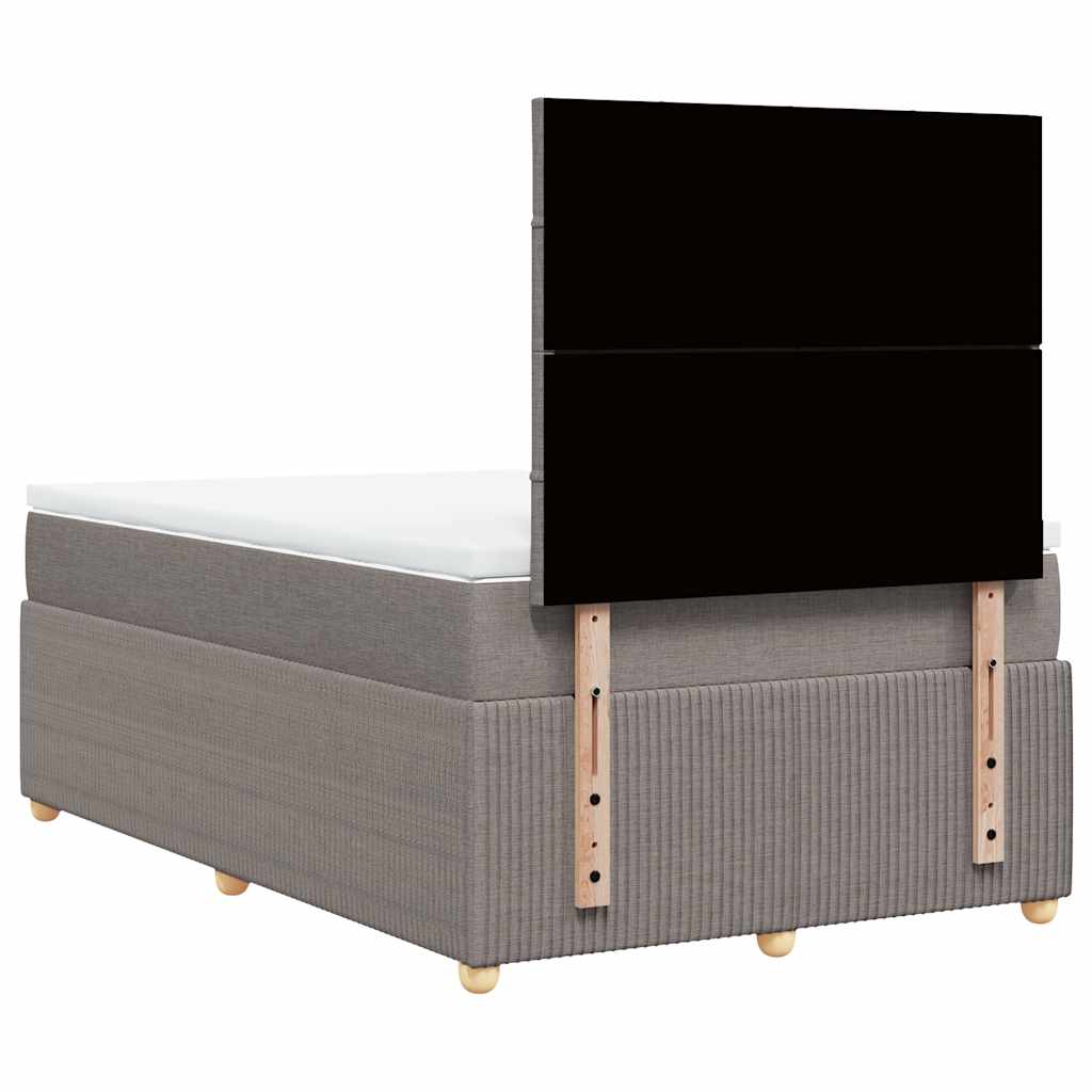 Boxspringbett Mit Matratze Stoff Taupe