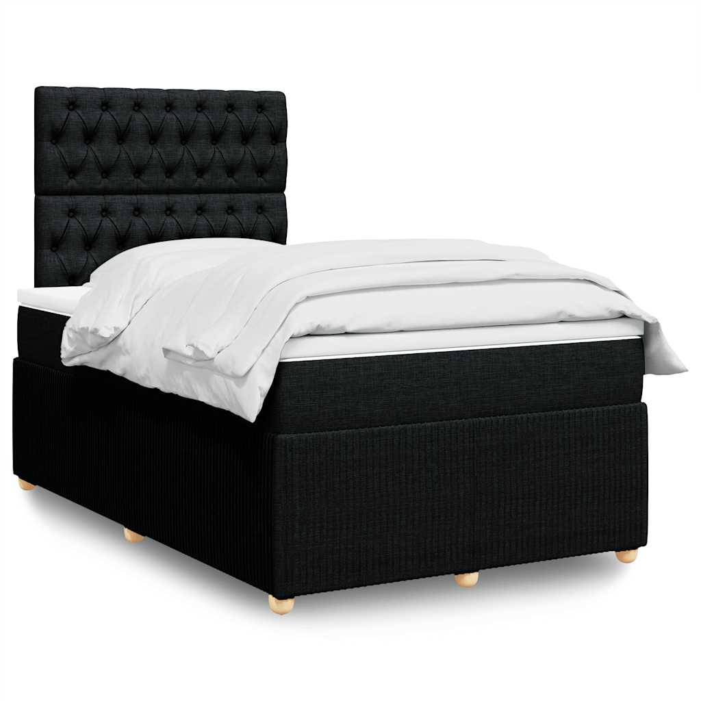 Boxspringbett Mit Matratze Stoff Schwarz
