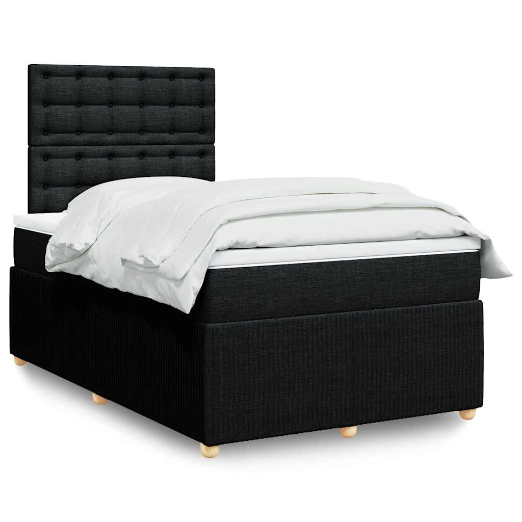 Boxspringbett Mit Matratze Stoff Schwarz