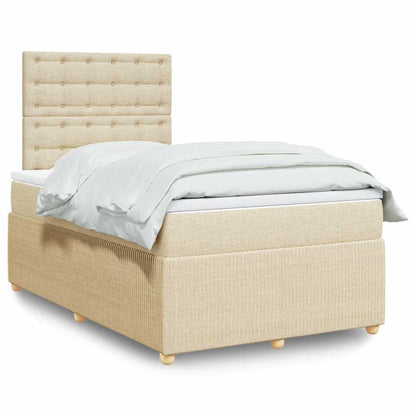 Boxspringbett Mit Matratze Stoff Creme