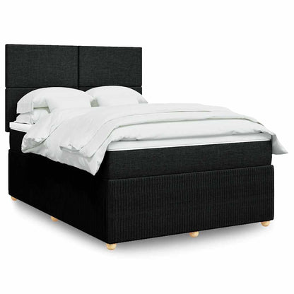 Boxspringbett Mit Matratze Stoff Schwarz