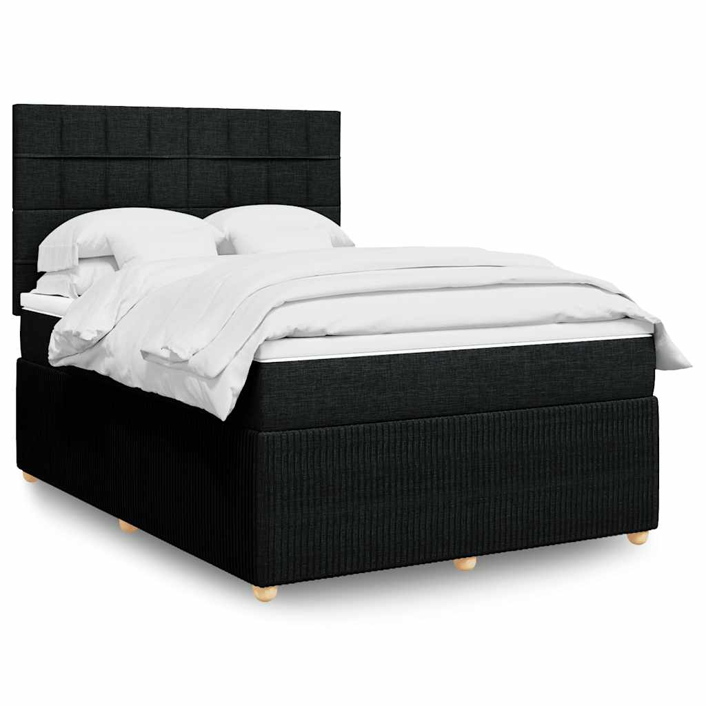 Boxspringbett Mit Matratze Stoff Schwarz