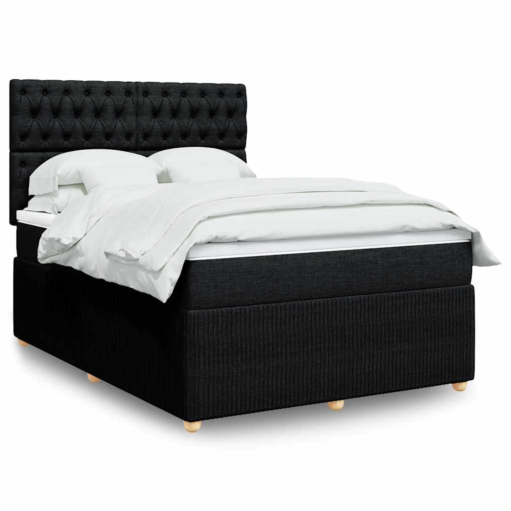 Boxspringbett Mit Matratze Stoff Schwarz
