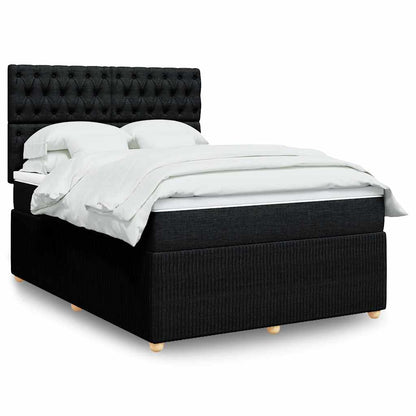 Boxspringbett Mit Matratze Stoff Schwarz