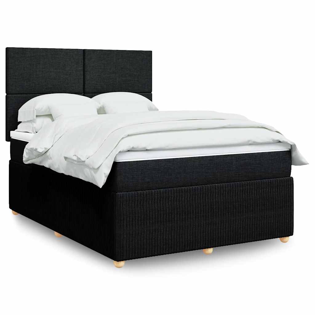 Boxspringbett Mit Matratze Stoff Schwarz
