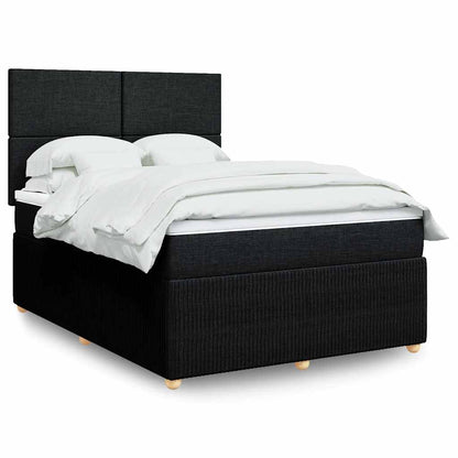 Boxspringbett Mit Matratze Stoff Schwarz
