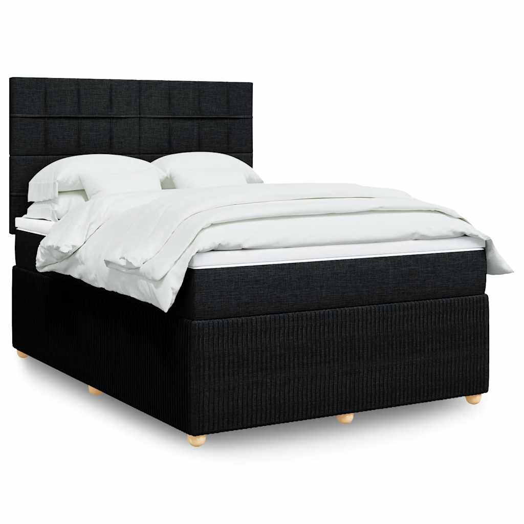 Boxspringbett Mit Matratze Stoff Schwarz