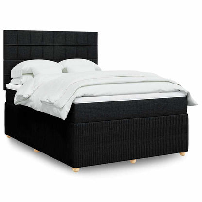 Boxspringbett Mit Matratze Stoff Schwarz