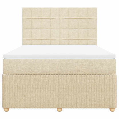 Boxspringbett Mit Matratze Stoff Creme