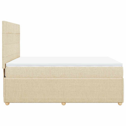 Boxspringbett Mit Matratze Stoff Creme