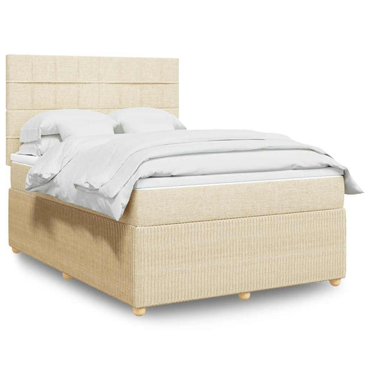 Boxspringbett Mit Matratze Stoff Creme