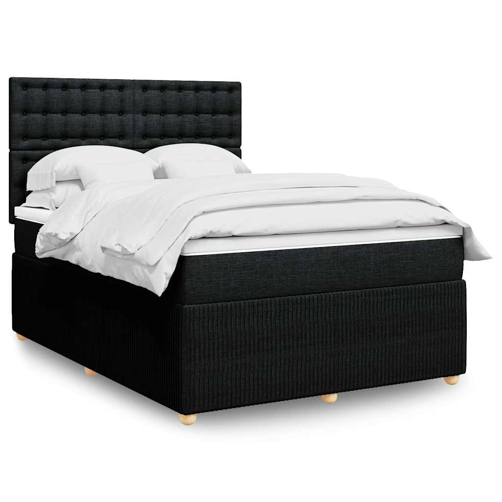 Boxspringbett Mit Matratze Stoff Schwarz