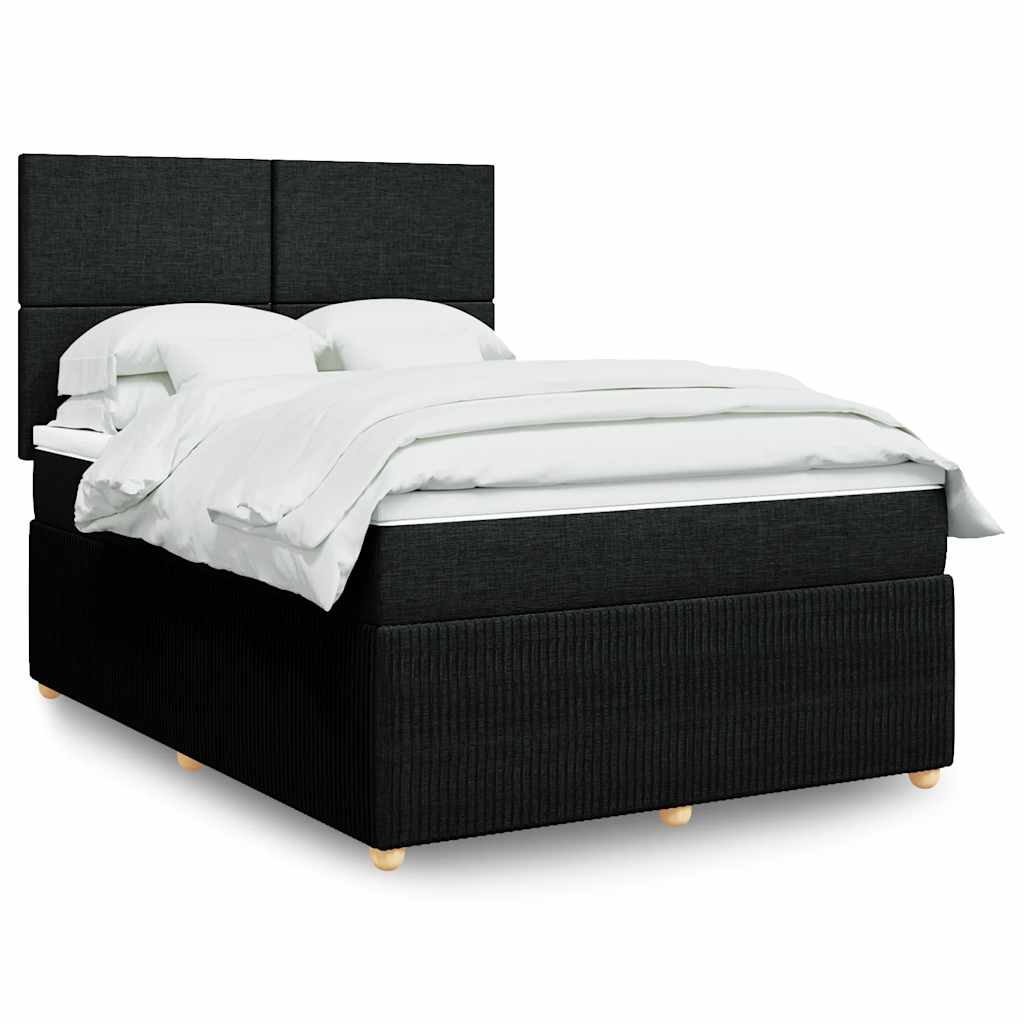 Boxspringbett Mit Matratze Stoff Schwarz