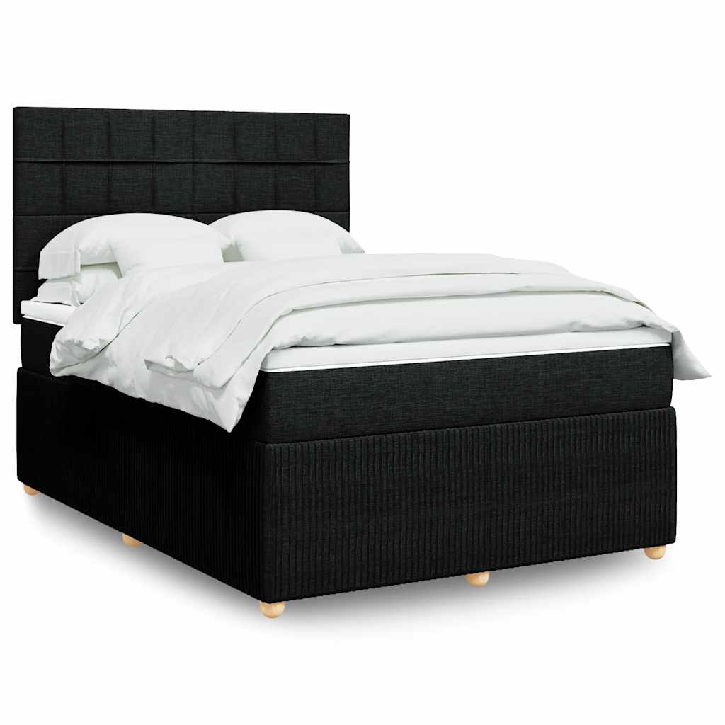 Boxspringbett Mit Matratze Stoff Schwarz