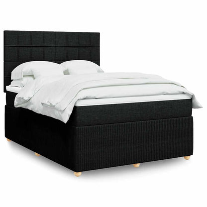 Boxspringbett Mit Matratze Stoff Schwarz