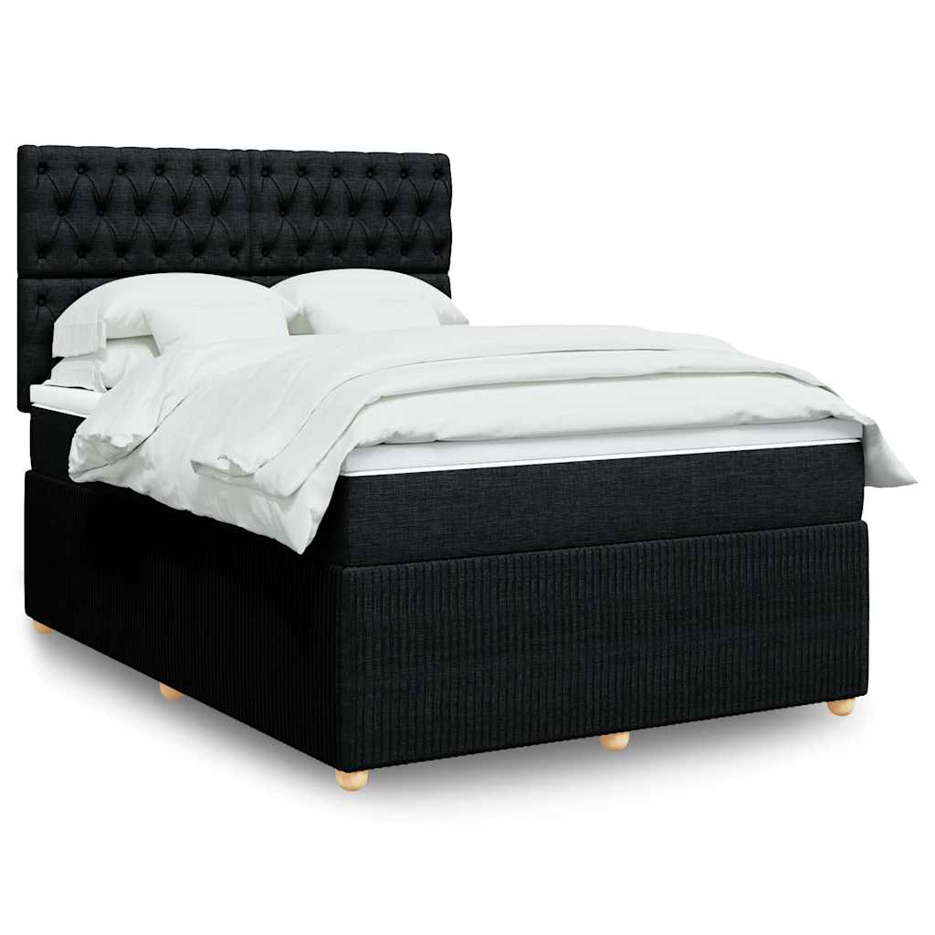 Boxspringbett Mit Matratze Stoff Schwarz