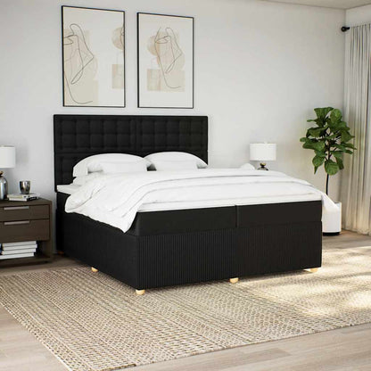 Boxspringbett Mit Matratze Stoff Schwarz