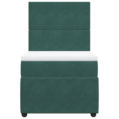 Boxspringbett Mit Matratze Samt Dunkelgrün