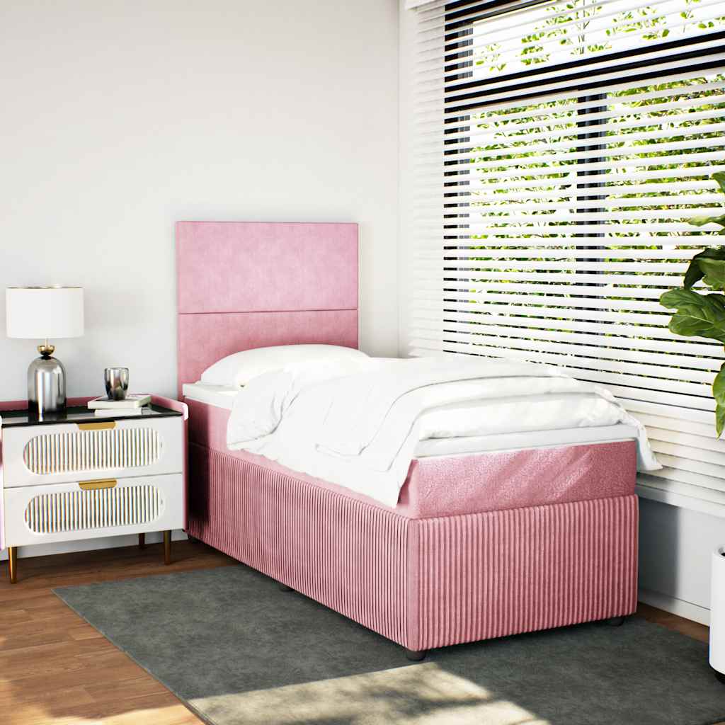 Boxspringbett Mit Matratze Samt Rosa