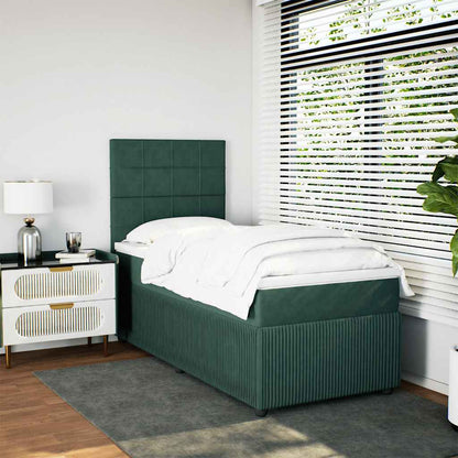 Boxspringbett Mit Matratze Samt Dunkelgrün