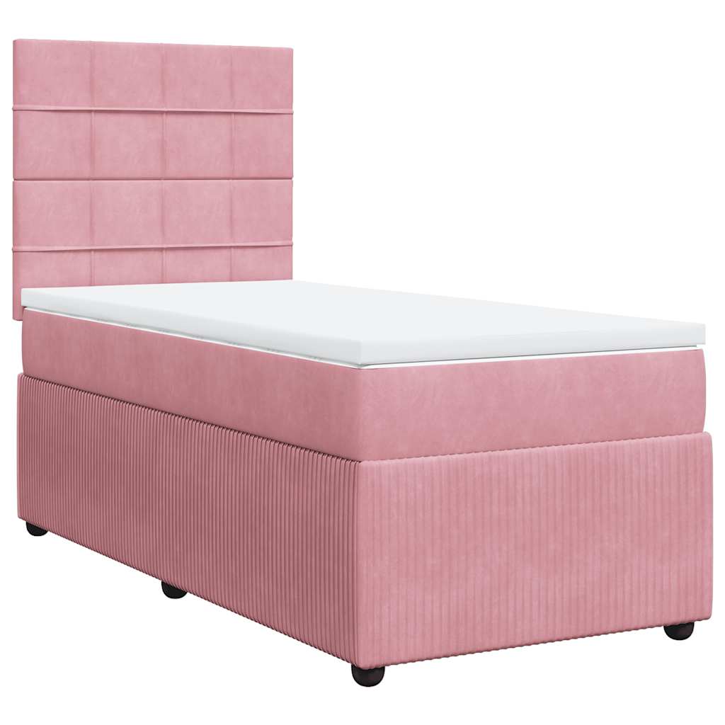 Boxspringbett Mit Matratze Samt Rosa