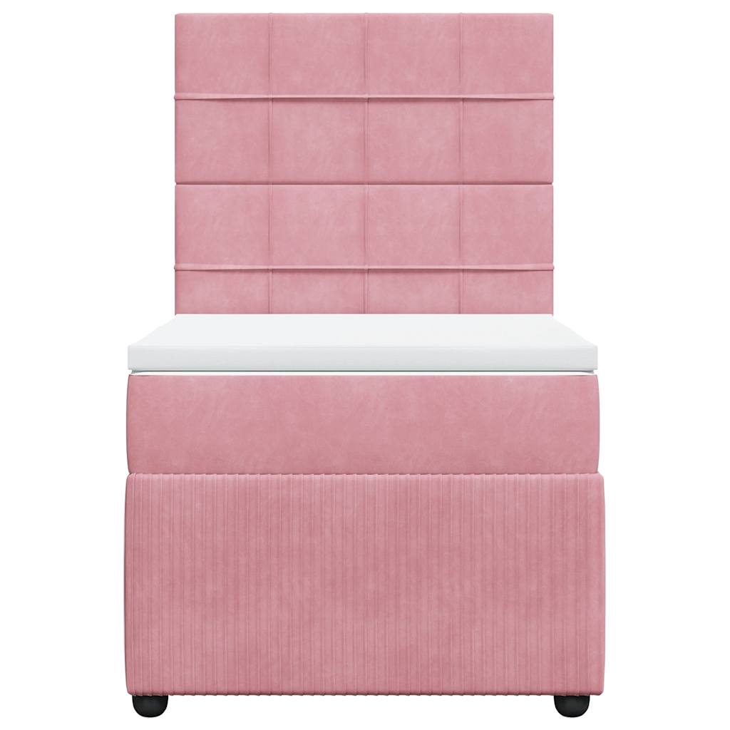 Boxspringbett Mit Matratze Samt Rosa