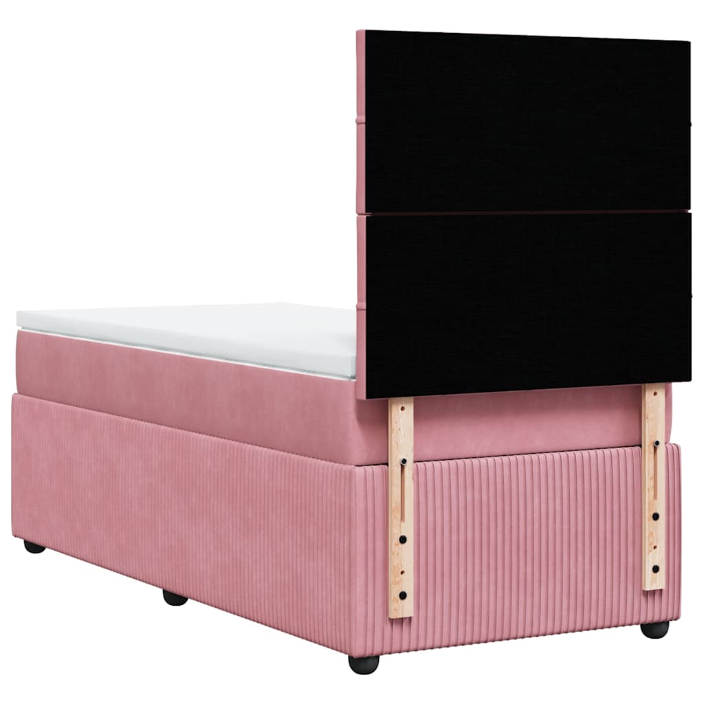 Boxspringbett Mit Matratze Samt Rosa