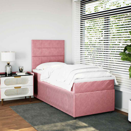 Boxspringbett Mit Matratze Samt Rosa
