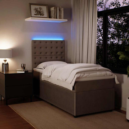 Boxspringbett Mit Matratze Samt Hellgrau