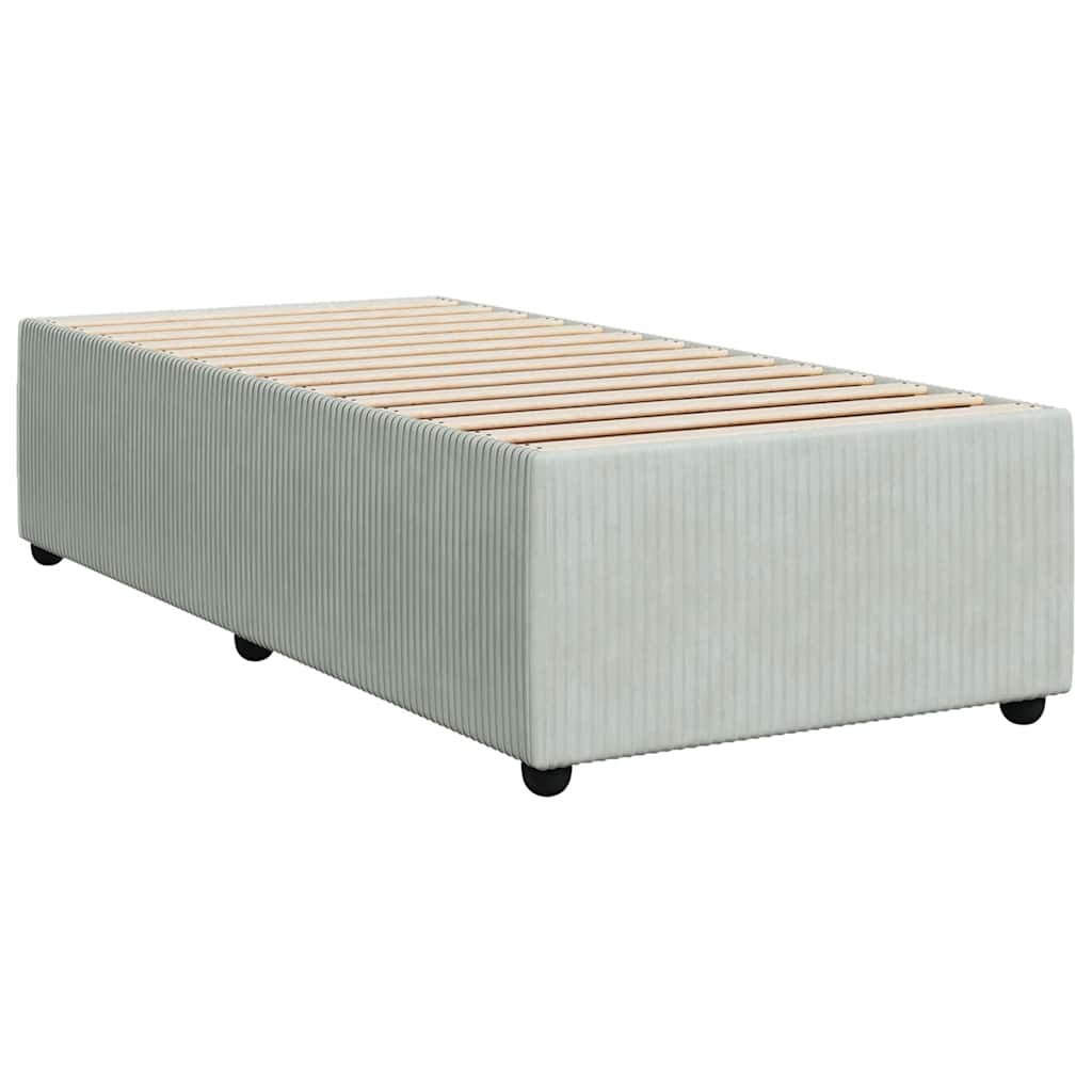 Boxspringbett Mit Matratze Samt Hellgrau