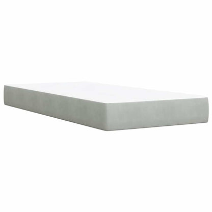 Boxspringbett Mit Matratze Samt Hellgrau