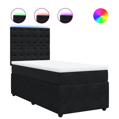 Boxspringbett Mit Matratze Samt Schwarz