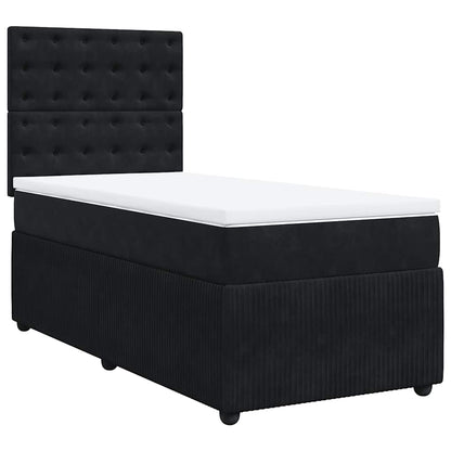 Boxspringbett Mit Matratze Samt Schwarz