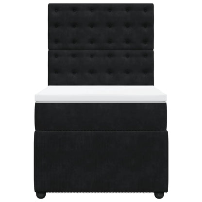 Boxspringbett Mit Matratze Samt Schwarz