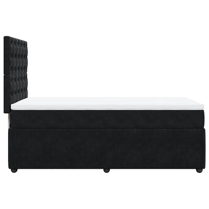 Boxspringbett Mit Matratze Samt Schwarz