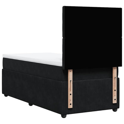 Boxspringbett Mit Matratze Samt Schwarz