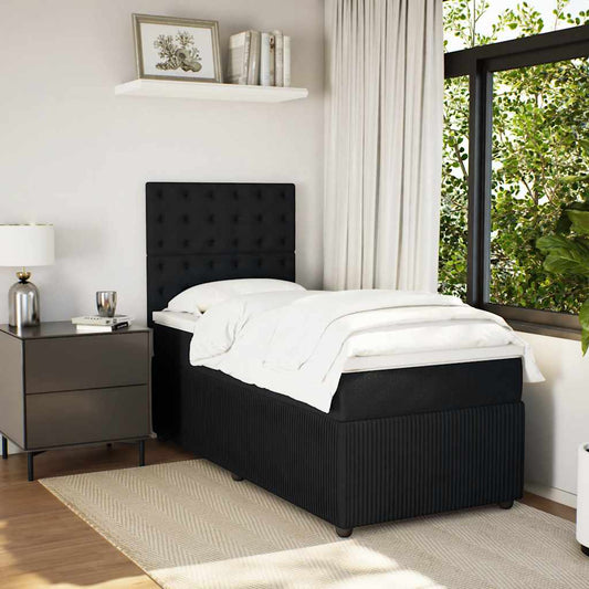 Boxspringbett Mit Matratze Samt Schwarz