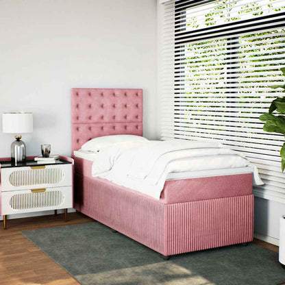 Boxspringbett Mit Matratze Samt Rosa