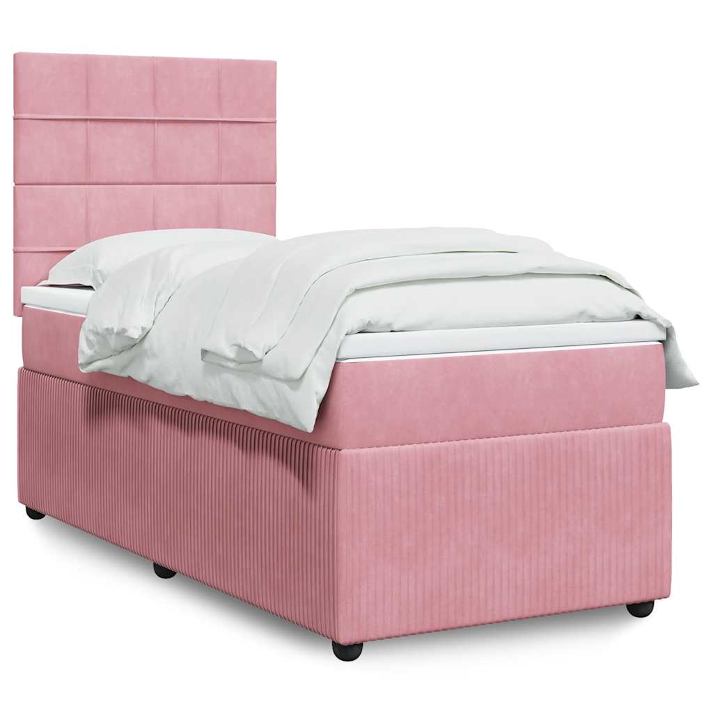 Boxspringbett Mit Matratze Samt Rosa